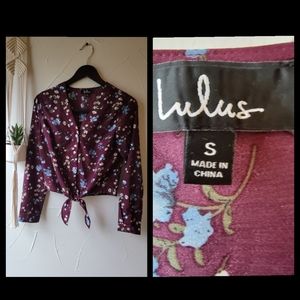 Long sleeve cropped top